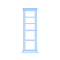 Furniture Display Cabinet Ikea Malsjo Glass Door Cabinet Tall Stencil Svg Design File, Free Vectors File